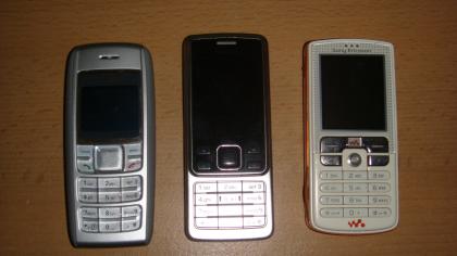 Nokia 1600   6300   Sony Eric. W800i