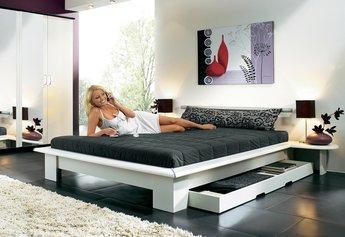 Futonbett,2 Matratzen,2 Bettkästen,Lattenrost 180x200 cm