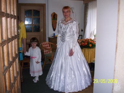 Hochzeitskleid kommplett mit Schleier