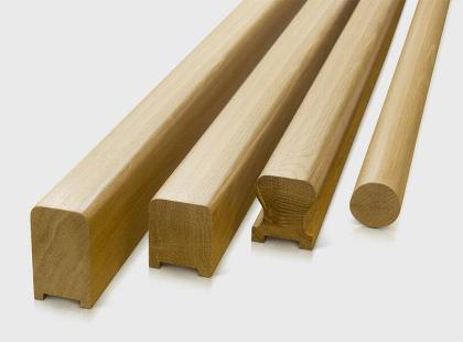 GELÄNDER TREPPENGELÄNDER TREPPENHANDLAUF HANDLÄUFE EICHENHOLZ MASSIVHOLZ 2x160cm