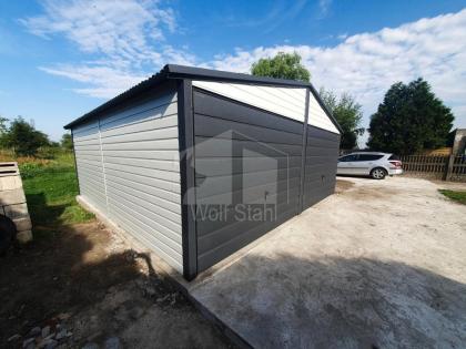 Blechgarage 6x6m Anthrazit Doppelgarage Metallgarage Fertiggarage Schnelle Liefe