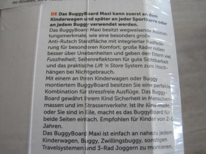 Nagelneues BuggyBoard maxi