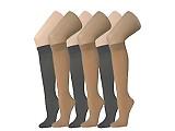420 Nylon Stütz Kniestrümpfe 60 Den in schwarz & beige 2er Verpackung nur 0,39 C