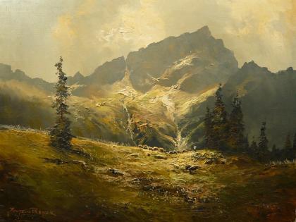 Spitzenölgemälde von Anselm Prester 1909 - 1959