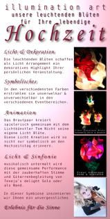 Leuchtende Blütenpracht für Ihre Hochzeit von Illumination Art Licht Events