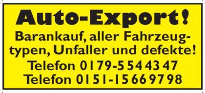 Bar Ankauf Bundesweit in Deutschland für den Export