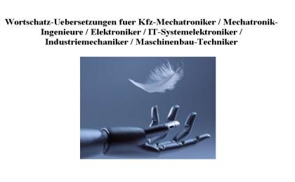 Wortschatz-Uebersetzungen (60000 Fachbegriffe) fuer Kfz-Mechatroniker / Mechatro