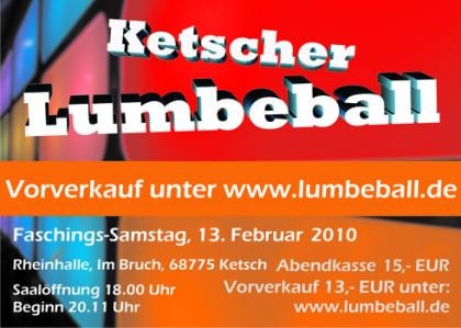 Faschingsparty Ketscher Lumebball Faschingsfeier Karnevalsfete
