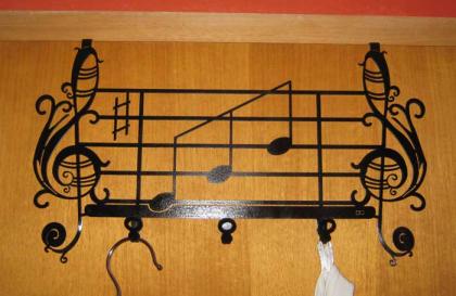 Türgarderobe Noten Style Musik Garderobe Tür