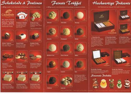 Pralinen, Trüffel, Kaffee, Gebäck und mehr   in Premium Qualität!