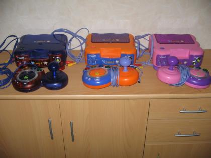 3 x V.Smile Lernkonsolen  orange,blau,pink  neuwertig