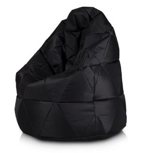 Sitzsackhülle Mega Sako Mix schwarze Dreiecke Schoner 135cm 340l Design Hit