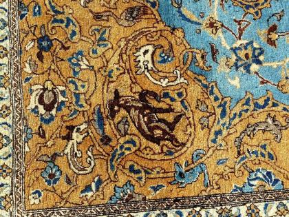 Orientteppich Isfahan mit Seide 140 J. alt, T125