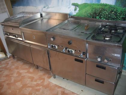 Gas Edelstahl Küche für Imbiss