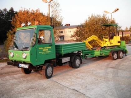 Vermietung von Minibagger, Baumaschinen, Sand und Kies anlieferung / abholung