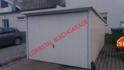 Blechgarage 3x5m Garage KFZ Lager Schuppe | mit Aufbau mit der Dachneigung
