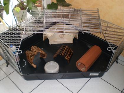 GOßER NAGERKÄFIG MIT ZUBEHÖR