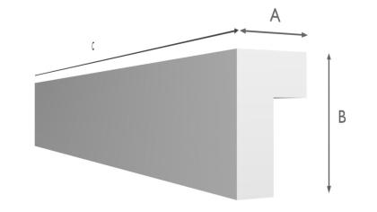 GK5 XPS 90mm x 120mm x 12M Vorhangstange Vorhangschiene Verdeckung Krenzleiste G