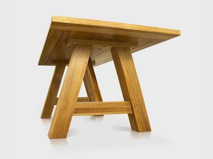 EICHENTISCH ESSTISCH MASSIVHOLZ LACKIERT TISCH 145-175x90x78cm