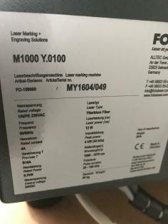 FOBA M1000 Laserbeschriftungsgerät mit Faserlaser, BJ:2021, Laser Marking
