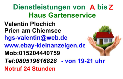 Haus Gartenservice-Dienstleistungen von A bis Z