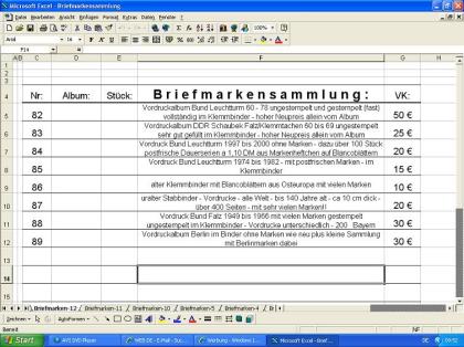 Briefmarkensammlung