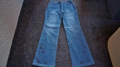 #Jeans m. Perlen, Gr. 38, #stone, #Kenny S, 