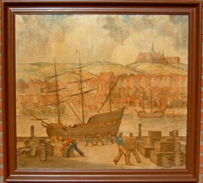 Alt-Flensburg mit Schloß Duborg  1588  von Jan Laß