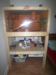Bartagame mit Trrarium und Gestell