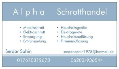 Kostenlose Abholung von Ihrem Metallschrott oder Elektroschrott