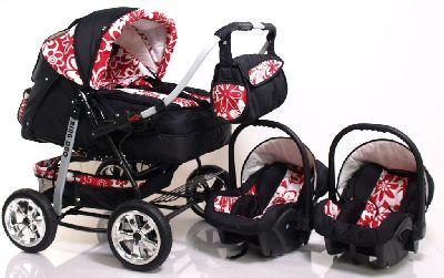 Zwillings Kinderwagen Ring Duo  2 Babyschalen NEU   