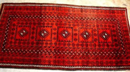 Orientteppich Nomaden 207x104 ca. 120 J. alt (T110)