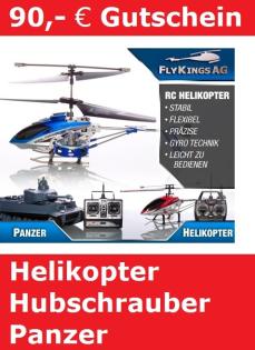 90,00 € Gutschein * Ferngesteuert * Helikopter * Panzer * Hubschrauber * Funkges