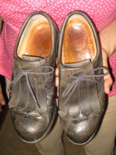 Gebrauchte Golfschuhe Leder schwarz Größe 39