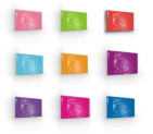 Farbiges Ultraschallbild auf Leinwand bedruckt
