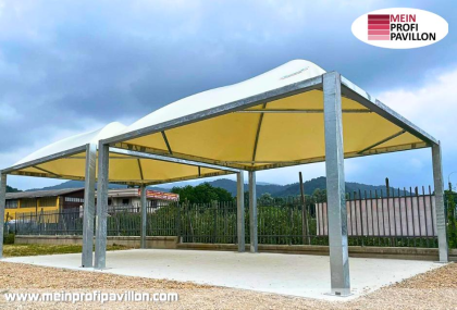 Pavillon 5x6 Überdachung Pagodenzelt Festzelt Pvc Terrassendach Pergola Terrasse