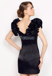 Satin V-Ausschnitt elastischer gewebter Satin-okdame.de