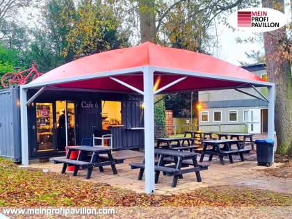 Pavillon 6x6 Überdachung Pagodenzelt Festzelt Pvc Terrassendach Pergola Terrasse