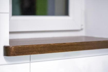 FENSTERBRETT EICHENHOLZ MASSIVHOLZ FENSTERBANK POLIERT FARBE WÄHLBAR 85x28x4cm F
