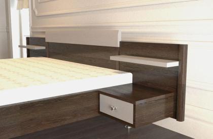 Doppelbett aus Massivholz Maxim mit Nachttische