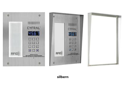 Zweidraht-Sprechanlage Gegensprechanlage 10 Teilnehmer Stahl RFID Schlüssel