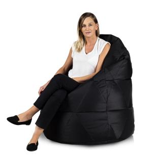 Sitzsackhülle Mega Sako Mix schwarze Dreiecke Schoner 135cm 340l Design Hit