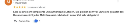 Russisch lernen mit Muttersprachlerin vor Ort / Online Unterricht
