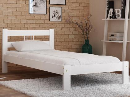 Kieferbett Bett Doppelbett Jugendbett Massivholz Holz Weiß
