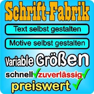 WUNSCHTEXT AUFKLEBER SELBST GESTALTEN - SCHRIFT-FABRIK.DE