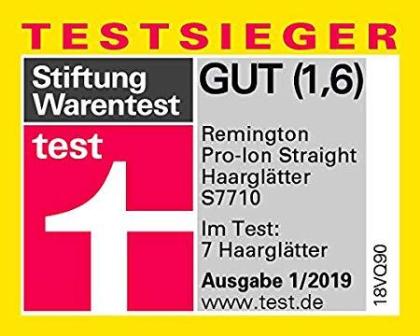Testsieger bei Stiftung Warentest, Remington Haarglätter Pro-Ion Straight S7710