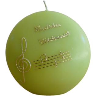 Kerzen Diskus - Geburtstag - Noten (www.nordkerze.de)