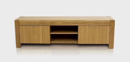 LENA TV BANK EICHENHOLZ TRANSPARENT LACK MASSIVHOLZ BLUM BESCHLÄGE 160x55x40c MÖ