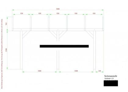 **Carport selber bauen** Holz* 3x5 Meter**Satteldach 20°**