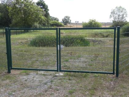 55 m Doppelstabmatten Zaunelemente Stahl-Gitter Zaun, Drahtzaun Höhe 1, 63 m mit